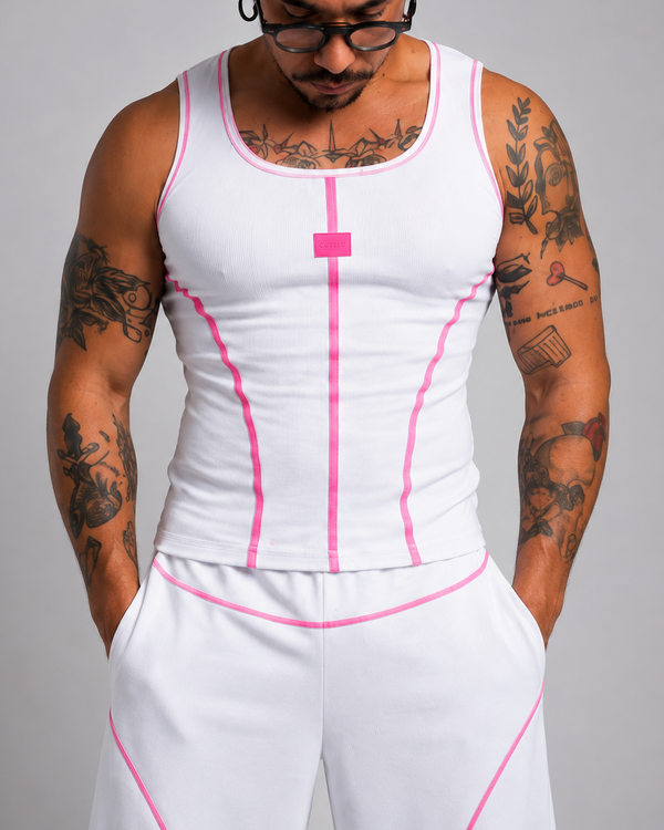 Regata Branco com rosa