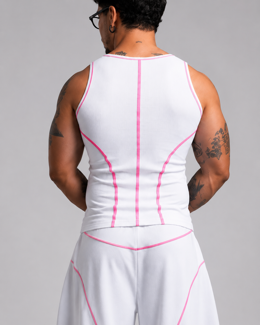 Regata Branco com rosa