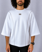 Oversized Cut Branco e cinza